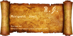 Morgent Joel névjegykártya